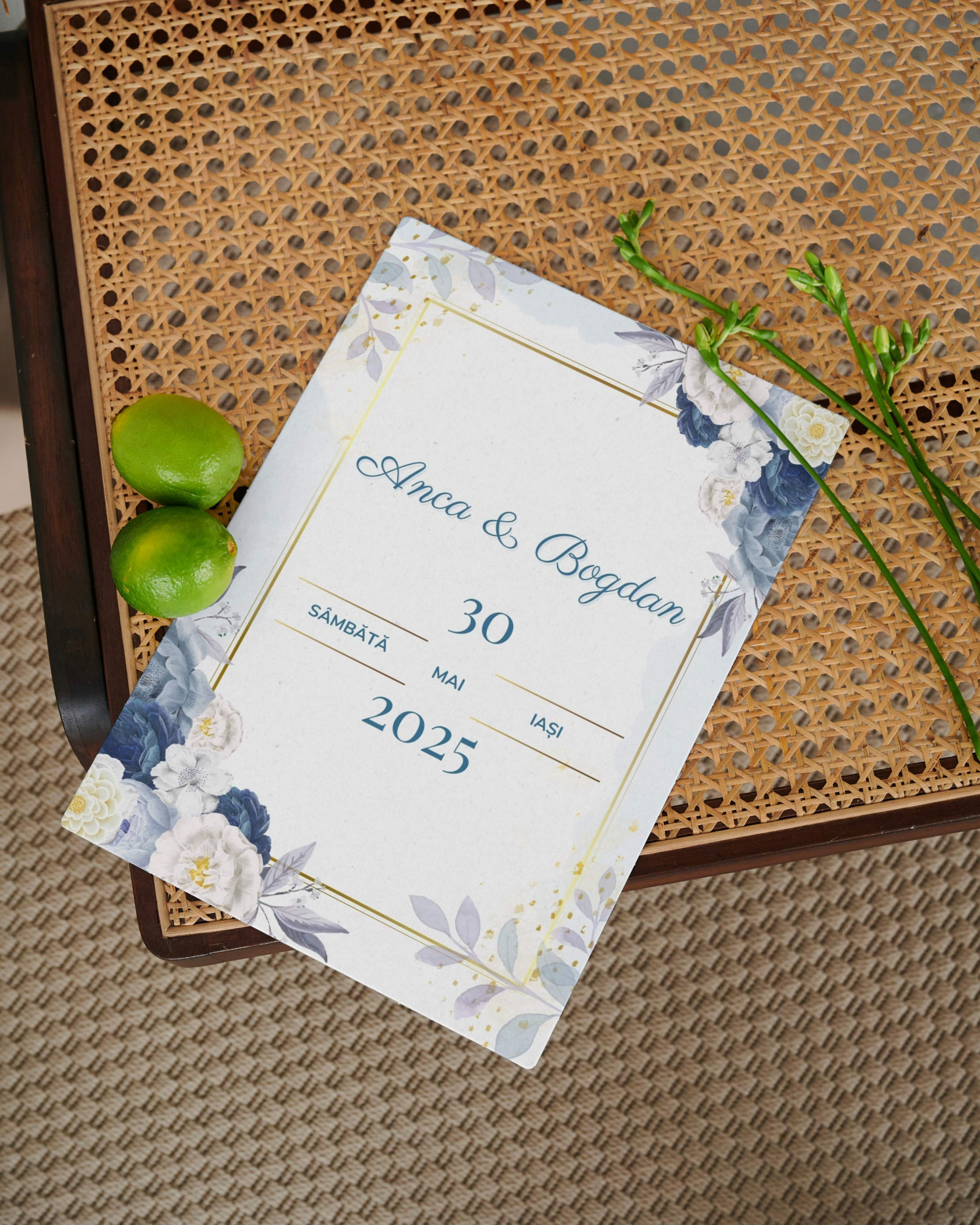 Invitatie nunta iasi Blue elegance