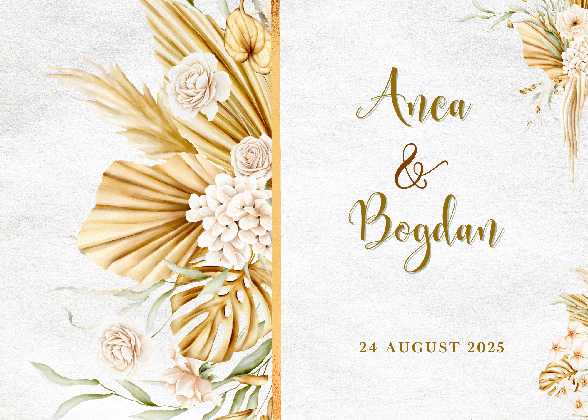Invitatie de nunta Boho Elegance