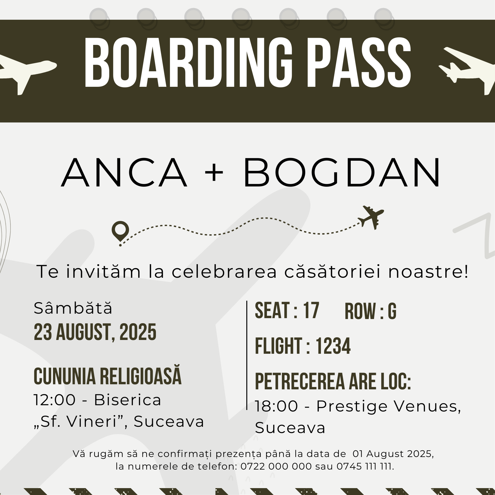 Invitatie de nunta Ticket to Paradise