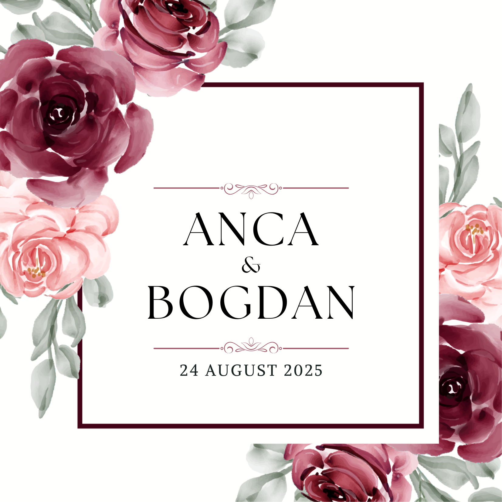 Invitatie de nunta Rose Garden