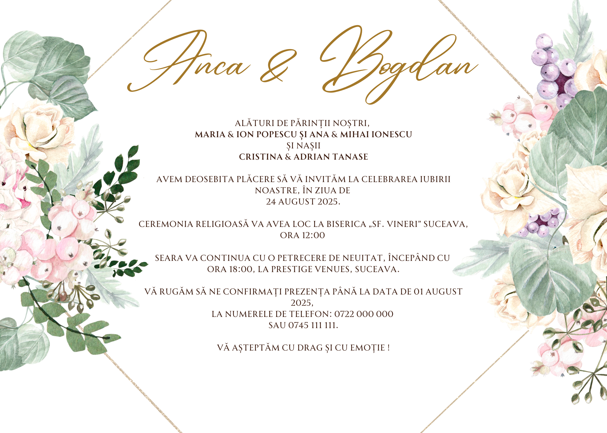 Invitatie de nunta Eden
