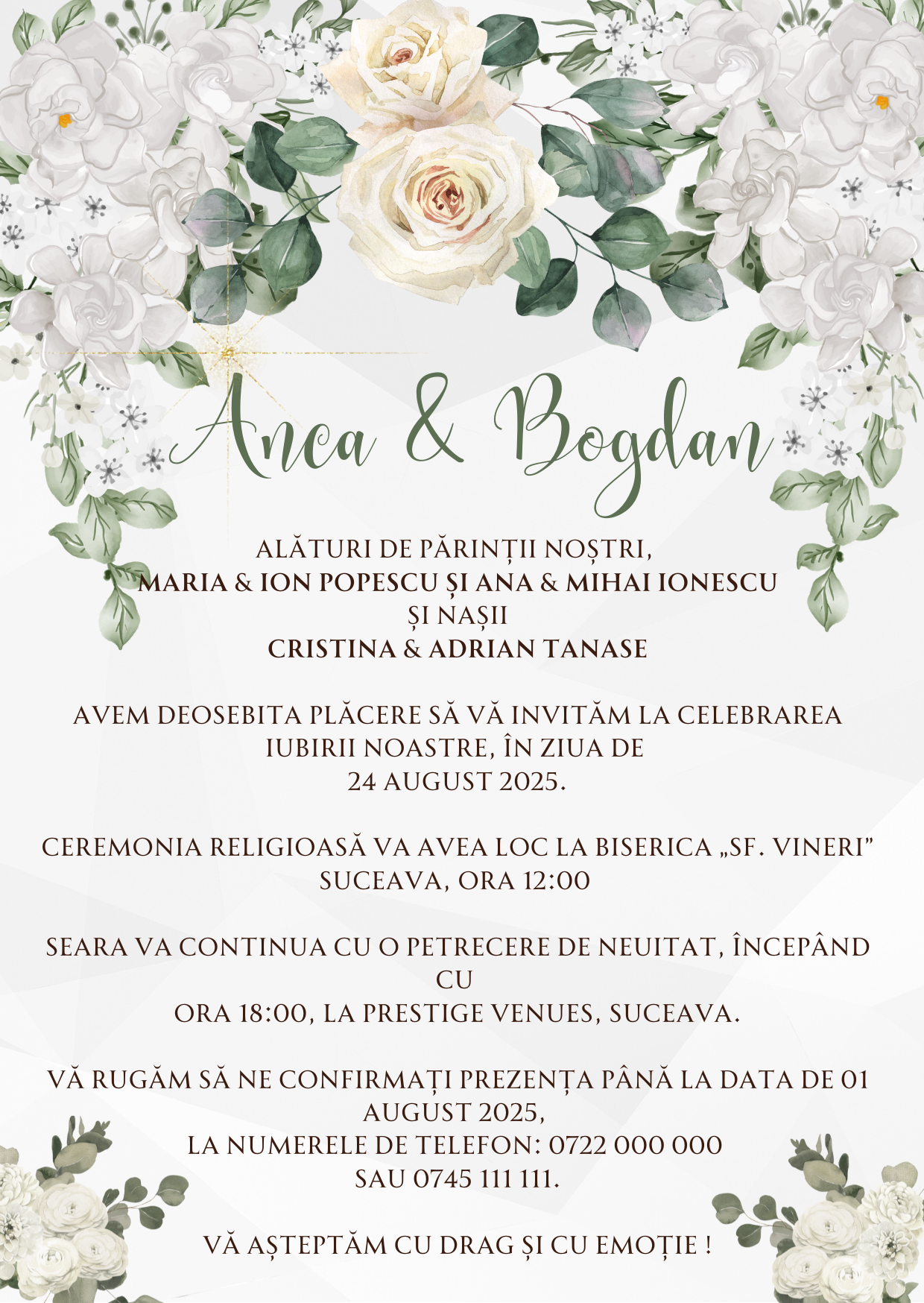 Invitatie de nunta Calm