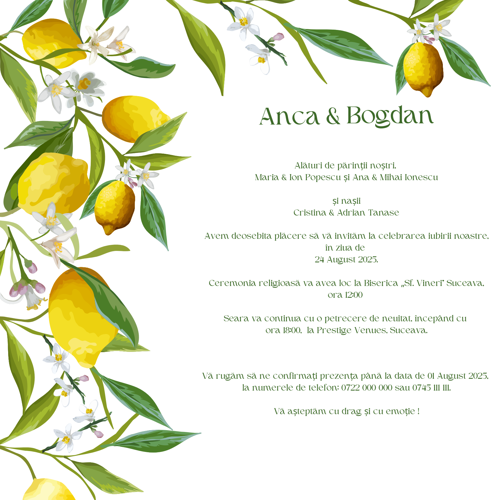 Invitatie de nunta Zakynthos