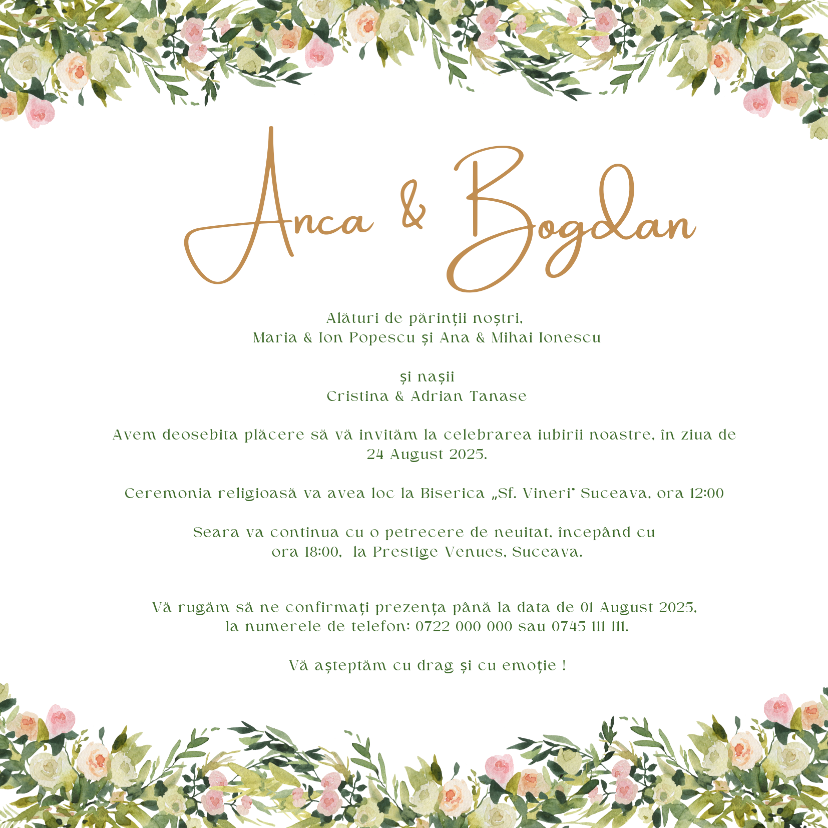 Invitație de nuntă Amsterdam