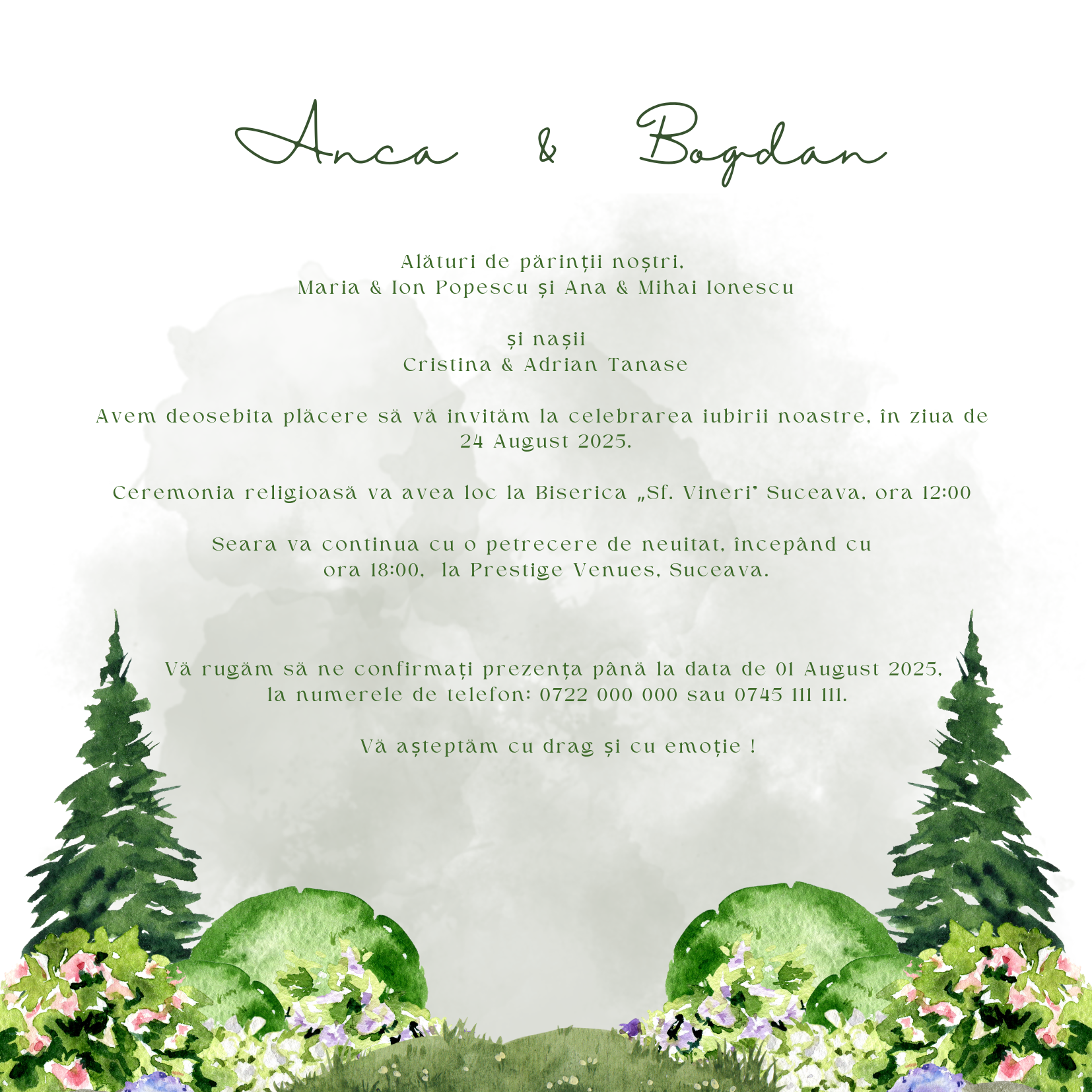 Invitatie de nunta Eternity