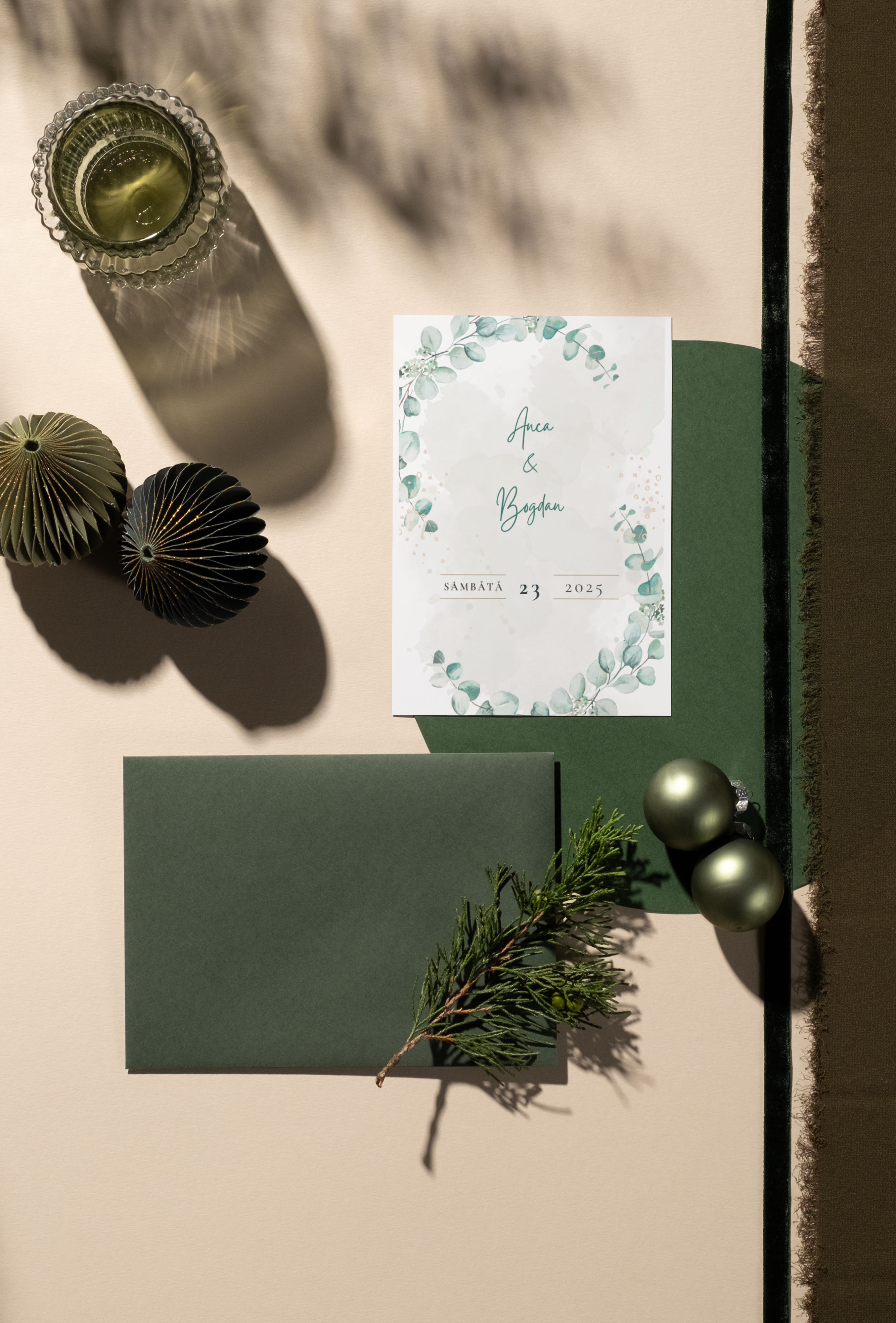 invitatii nunta iasi  Emerald Mist